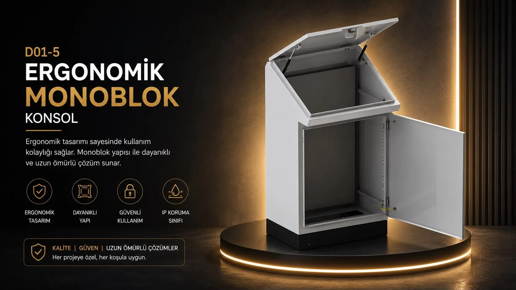 D01-5 Ergonomik Monoblok Konsol