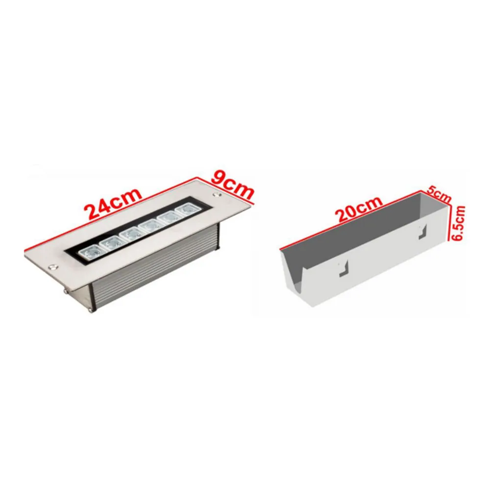 SIVA ALTI 20 CM 6 LEDLİ WALLWASHER