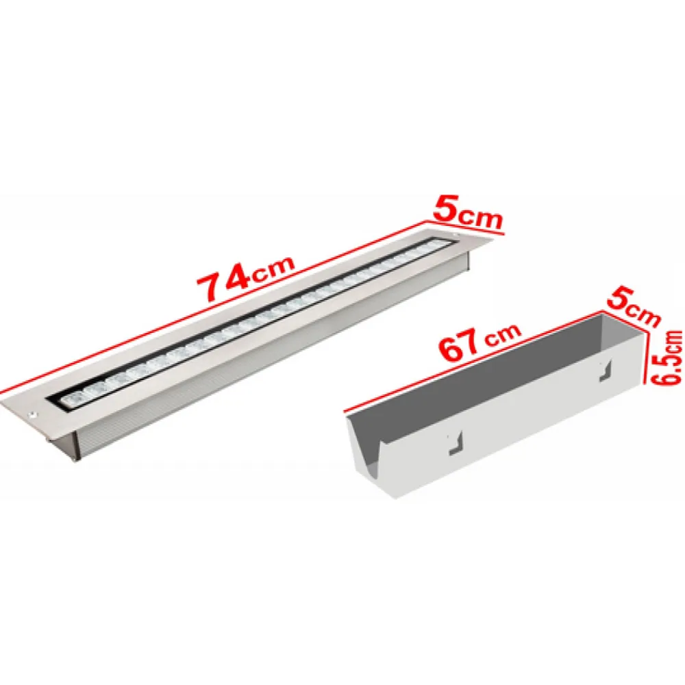 SIVA ALTI 70 CM 24 LEDLİ WALLWASHER
